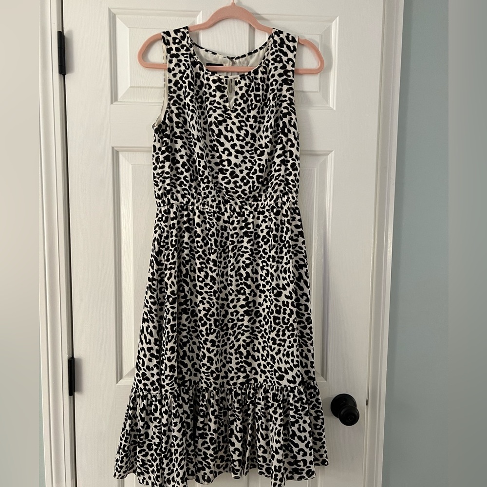 Talbots cheetah sleeveless dress